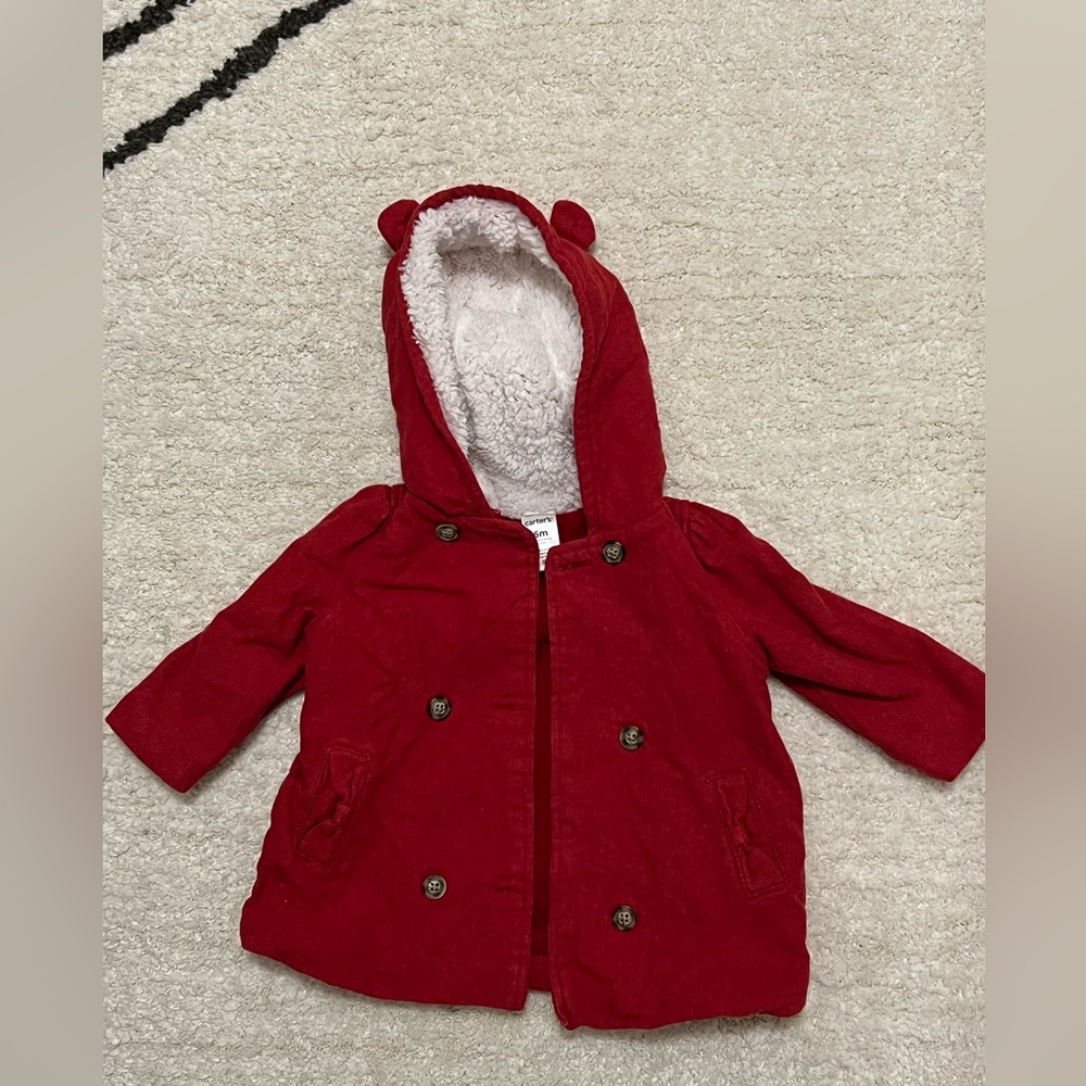 Carters red jacket - baby girl - 6mo